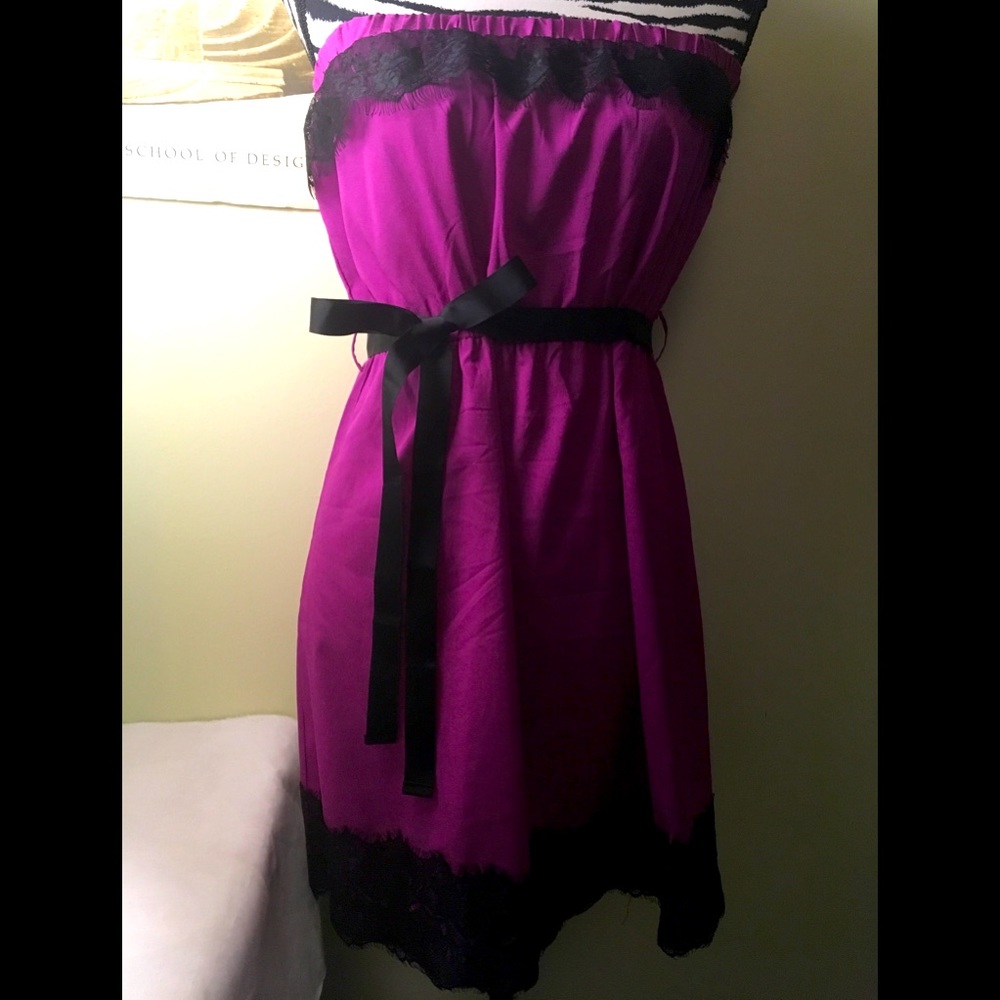 Anama Nights lace trim strapless dress